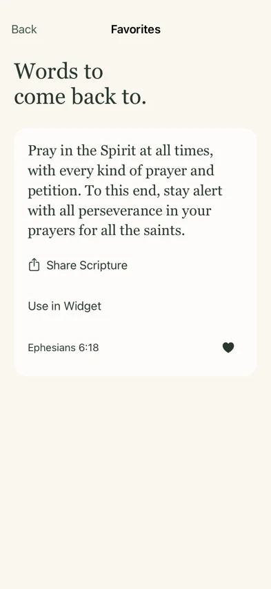 Keep — Return to the words that matter.
